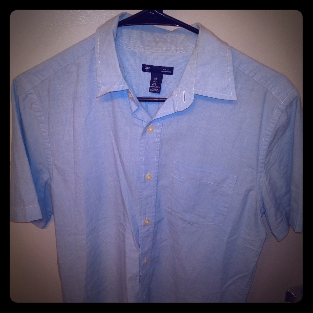 Button down dress shirt short sleeve from gap